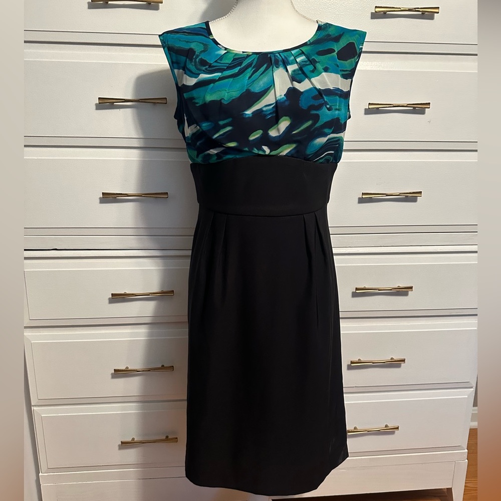 AB Studio Women’s Sleeveless Swirl Marble Stretch Fabric Dress - Size 8